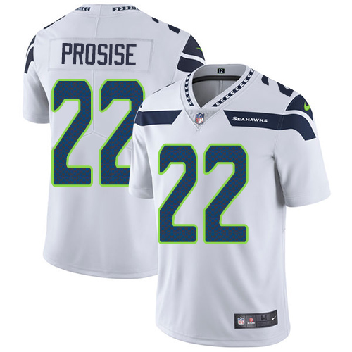 2019 Men Seattle Seahawks 22 Prosise white Nike Vapor Untouchable Limited NFL Jersey